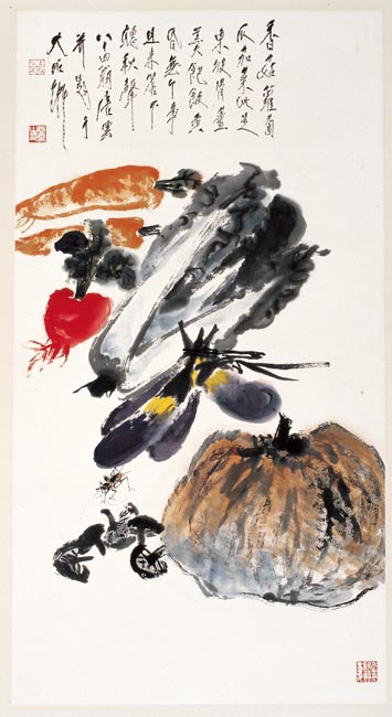 唐云 蔬果图 89x47cm