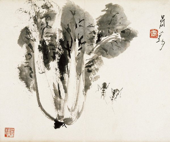 5 唐云 国画《白菜》