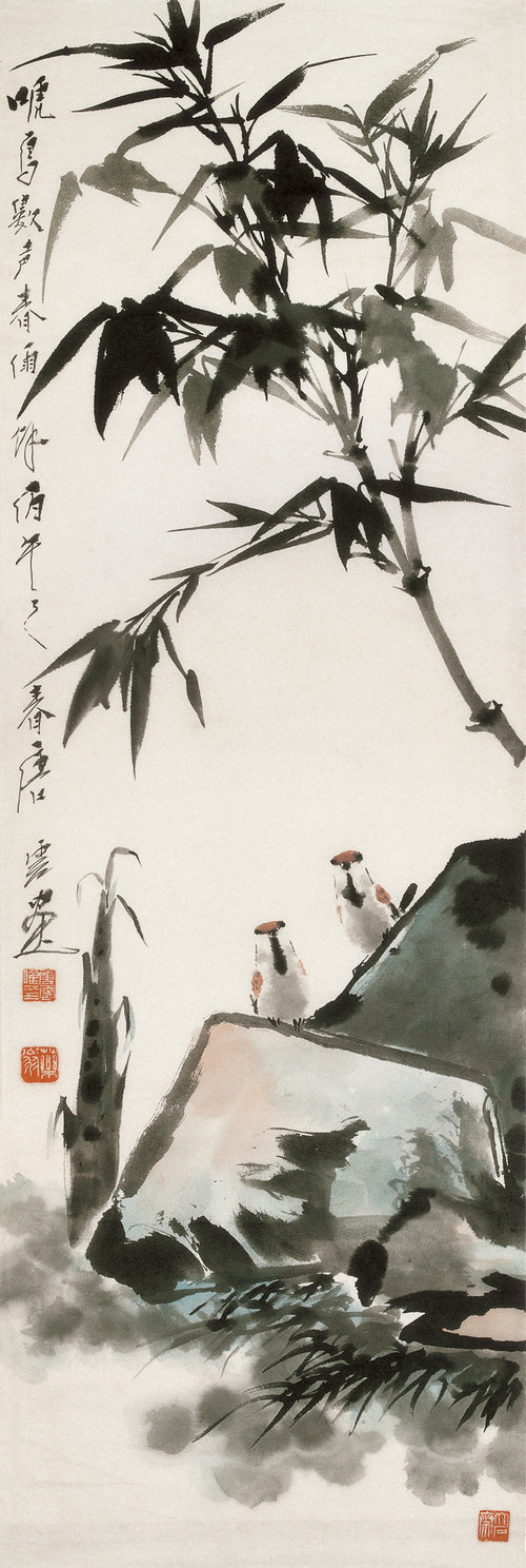 春竹双雀