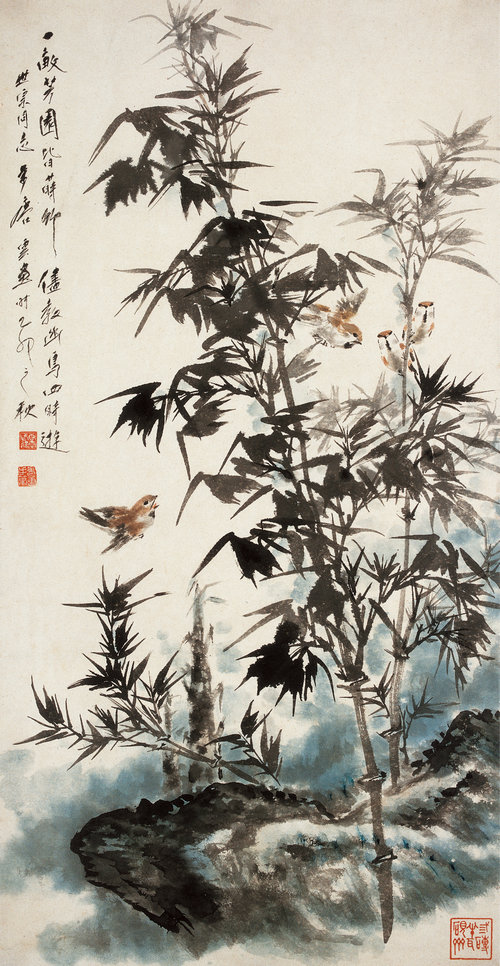 竹雀图 (2)