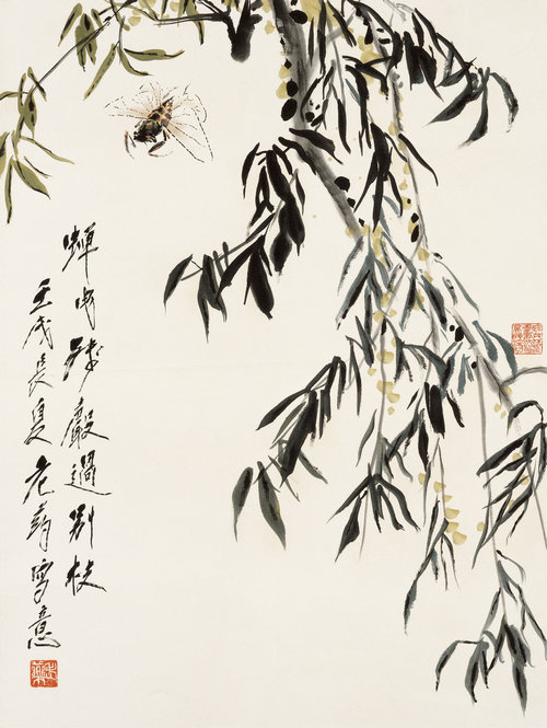 柳阴鸣蝉