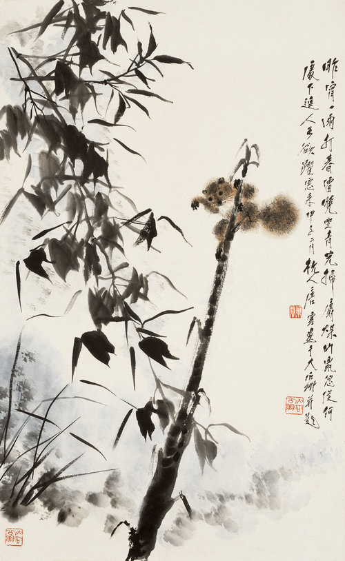 山鼠竹枝