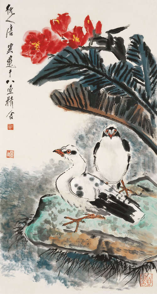 双鸽图