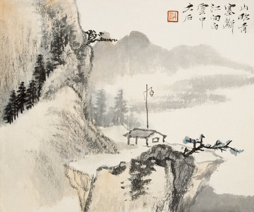 仿石濤山水圖册(之三）